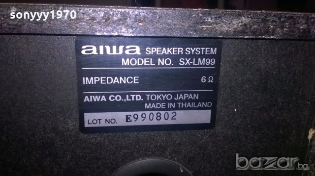 aiwa sx-lm99/6ohm-тонколони 2 бр-30х20х16см-внос швеицария, снимка 14 - Тонколони - 19248480