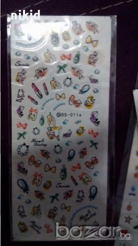   татос козметика грим ваденки водни стикери за нокти маникюр, снимка 2 - Продукти за маникюр - 15357285