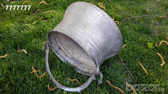 Стар масивен меден бакър, снимка 2 - Антикварни и старинни предмети - 17914712
