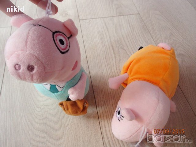  семейство пепа пиг Pig Peppa плюшена играчка прасе родители, снимка 2 - Плюшени играчки - 11806496