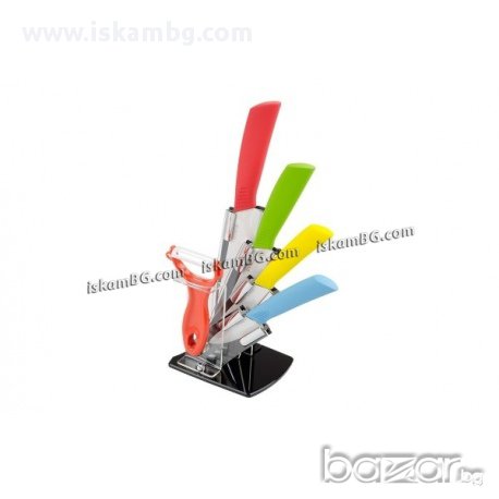 Изцяло керамични ножове + белачка и стойка - код 1179, снимка 3 - Други - 13606886