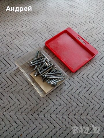 Стара кутия с винтове за дърво, снимка 4 - Антикварни и старинни предмети - 25433899