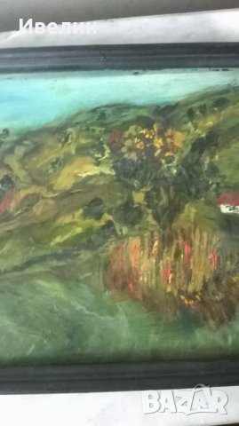 стара картина-пейзаж, снимка 4 - Картини - 24882046