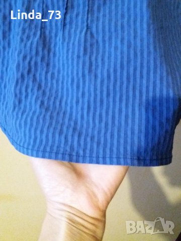 Дам.риза-"H&M"-/памук+вискоза+ликра/-турско синя. Закупена от Италия., снимка 8 - Ризи - 22003024