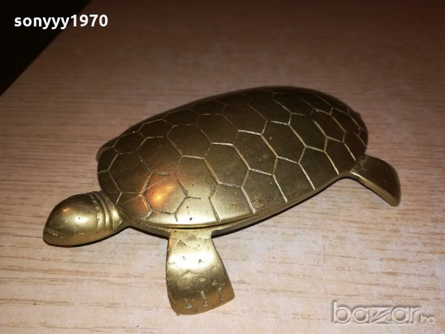 антика костенурка-ретро колекция-мед/месинг-внос франция, снимка 6 - Колекции - 21303331