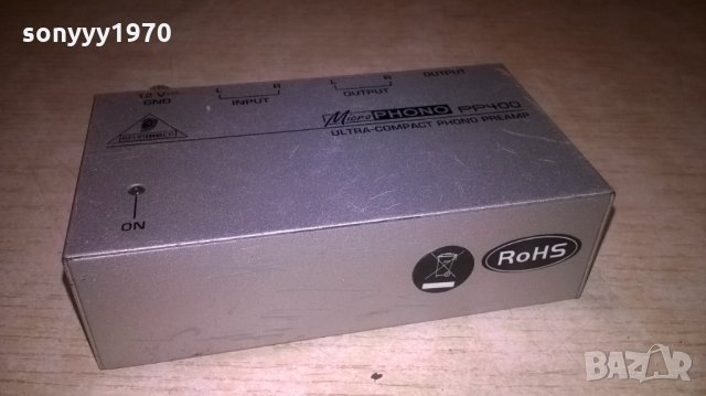 behringer pp400 ultra-compact phono preamp-внос швеция, снимка 8 - Ресийвъри, усилватели, смесителни пултове - 25722011