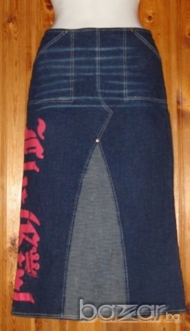 Дънкова пола,ефектна и различна, М , снимка 7 - Поли - 18369127