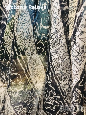 Голям красив тънък шал 200/115см, снимка 4 - Шапки - 24757949