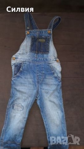 Детски дънков гащеризон на Zara,размер 92, снимка 1 - Бебешки гащеризони - 25381361