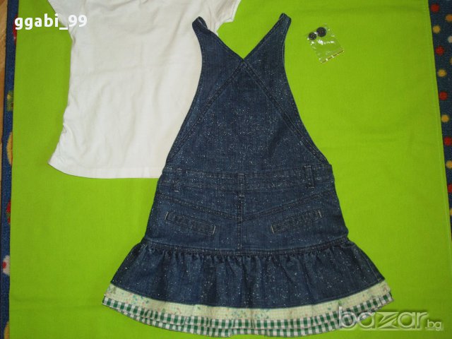 Дънков сукман CANADA House и блузка+подарък, снимка 4 - Детски Блузи и туники - 10692081