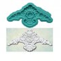ОР43 орнамент с роза силиконов молд форма декорация торта фондан шоколад и др, снимка 1 - Форми - 25309801