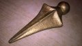 АНТИК-острие за копие или знаме-бронз-13х6х3см, снимка 1