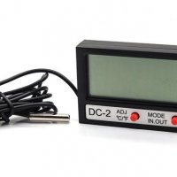  Термометър  Дигитален за вграждане за външна и вътрешна температура с часовник-DC-2, снимка 1 - Аксесоари и консумативи - 19013202