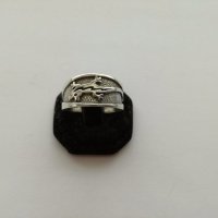 Сребърен пръстен с гущер  - сребро проба 925, снимка 4 - Пръстени - 19383283