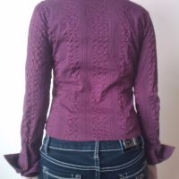 дамска риза в цвят бордо, снимка 3 - Ризи - 19063417