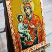 Икона на света Богородица с Младенеца , снимка 2 - Икони - 25651809