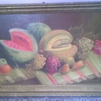 стара картина-натюрморт с плодове, снимка 1 - Картини - 18647016