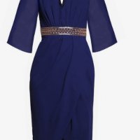 TFNC елегантна дамска рокля, нова, с етикет, тъмно синя, снимка 3 - Рокли - 18642348