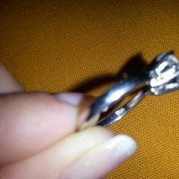 Сребърен пръстен тип годежен, снимка 5 - Пръстени - 19213061
