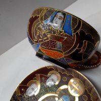 Японски порцеланови чаши с чинийки за чай, снимка 10 - Антикварни и старинни предмети - 23039664