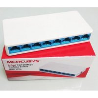 Суич Mercusys MS108, 8-порта 10/100Mbps auto-negotiation RJ45 порта поддържащи auto MDI/MDIX Switch, снимка 2 - Суичове - 22370338
