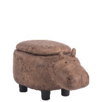 Детска табуретка с ракла - кафяв хипопотам, снимка 2 - Столове - 23738888