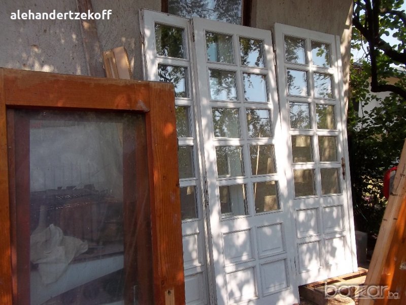 Дограма от масивна дървесина интериорно платно портал за врата и френски прозорец врата хармоника, снимка 1