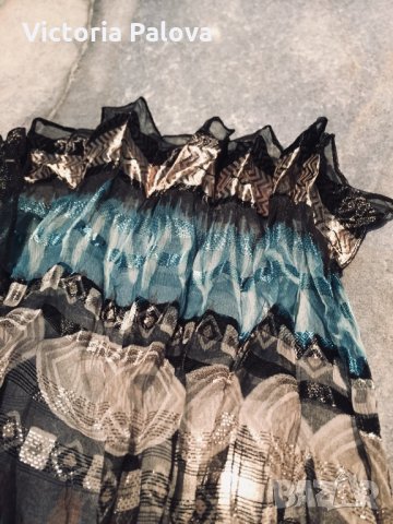 Намачкан шал 150 на 35см, снимка 2 - Шапки - 23766542