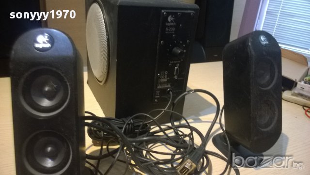 logitech x-230 sуbwооfer+2 тонколони-внос швеицария, снимка 6 - Тонколони - 11804331