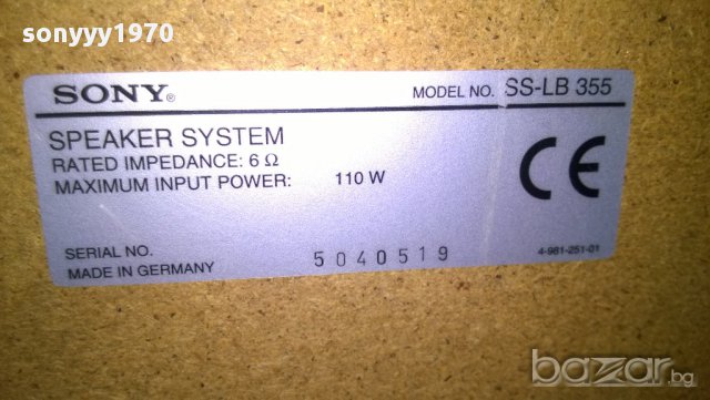 sony ss-lb 355-6ohms/2х110watts-made in germany-50/26/26см-2броя-внос швеицария, снимка 14 - Тонколони - 9488034