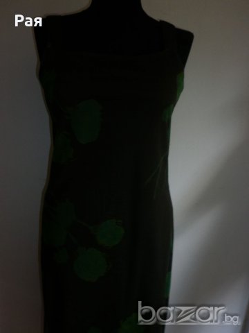 Рокля на зелени цветя , снимка 1 - Рокли - 18556559
