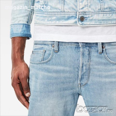 Мъжки Дънки - G-Star RAW 3301 Tapered; размери: W32 L34, снимка 3 - Дънки - 19106331