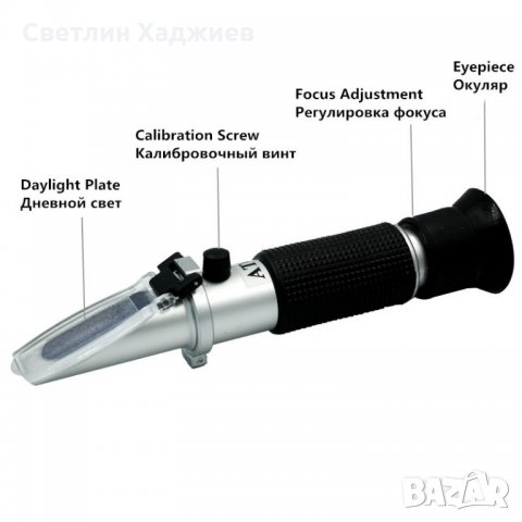 Рефрактометър за антифриз,adblue, течност за чистачки, електролит акумулатори, снимка 4 - Ремонт на двигатели - 22318046