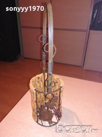поставка за вино-метална с оплетка-40х12см-внос швеицария, снимка 10 - Колекции - 20310658