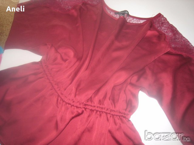 Ефирна блуза с дантела, снимка 6 - Туники - 17392389