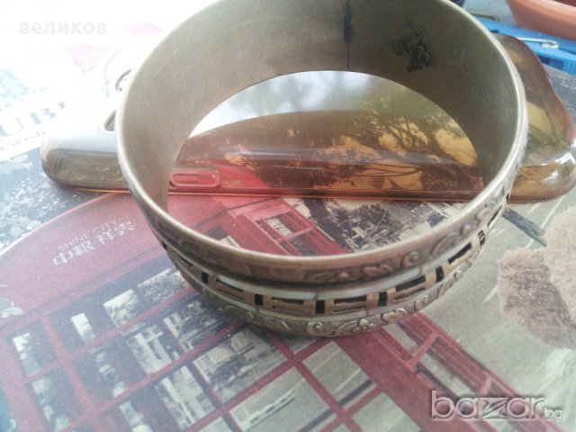 стар седеф и месинг ръчнkа изработка, снимка 2 - Гривни - 11190409