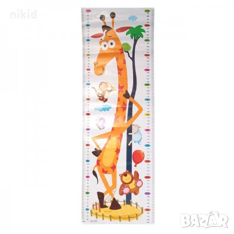 Жираф метър за стена и мебел детска стая лепенка стикер самозалепващ, снимка 1 - Други - 23242792