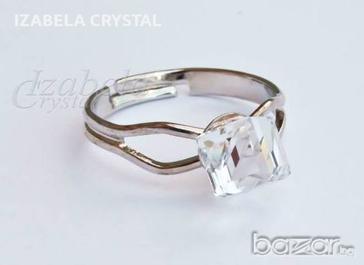 Обеци Сваровски ''cube'' Swarovski elements, снимка 5 - Обеци - 11284112