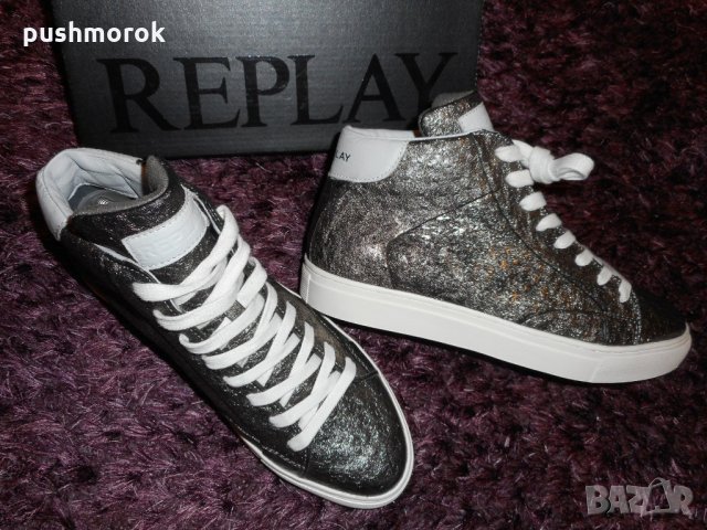 REPLAY Hall Hi-Top Trainers, снимка 8 - Кецове - 21698500
