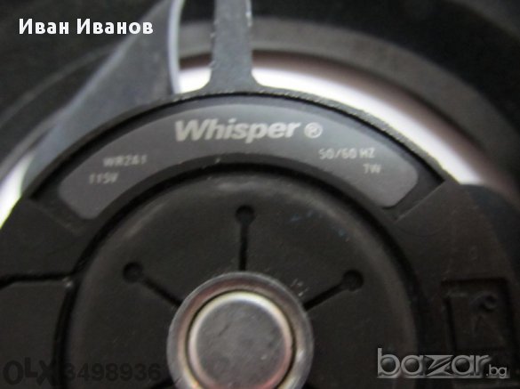 Американски вентилатор Whisper - 115V 7w -120х120х38мм, 115 волта	, снимка 2 - Ключове, контакти, щепсели - 11313891