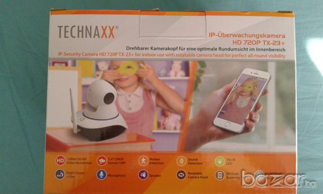 Охранителна камера TECHNAXX IP 720P закрит (TX-23 +), 1,3MP - нови!, снимка 5 - Камери - 17746401