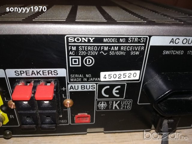 sony str-s1 stereo tuner/amplifier-made in japan-внос швеицария, снимка 18 - Ресийвъри, усилватели, смесителни пултове - 21341510