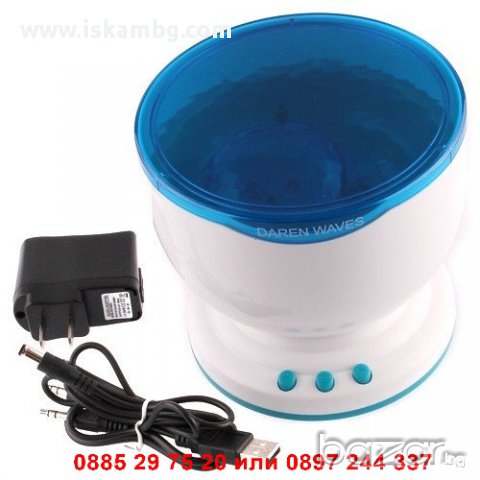 Антистрес Ocean Wave Проектор - код 0285, снимка 3 - Настолни лампи - 12230145