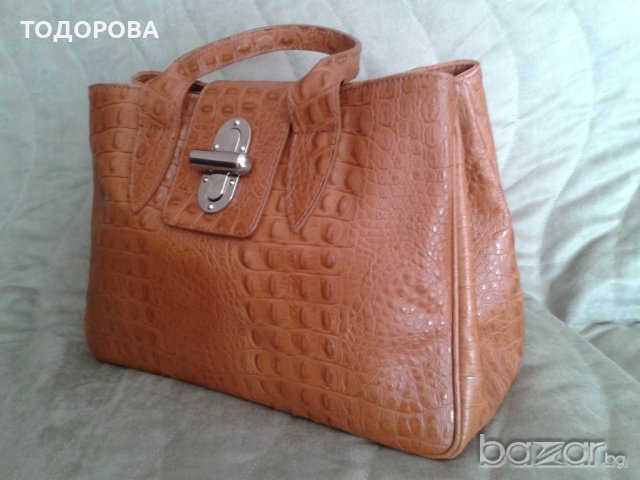 Италианска чанта от естествена кожа, снимка 2 - Чанти - 18479433