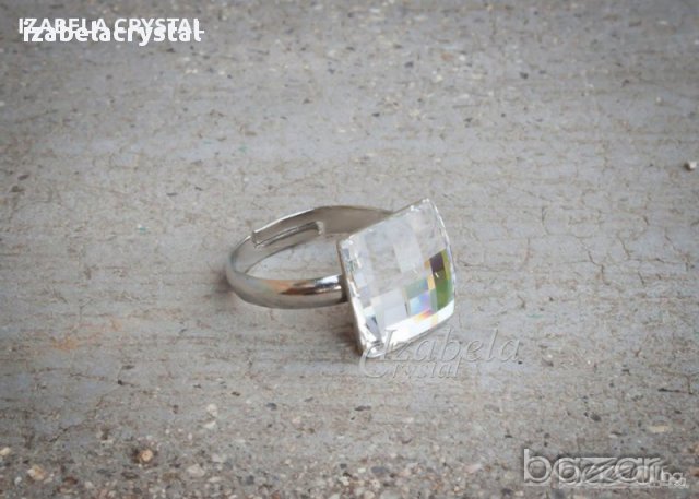 Обеци Сваровски ''chessboard'' Swarovski elements 10мм.12мм., снимка 8 - Обеци - 12955341