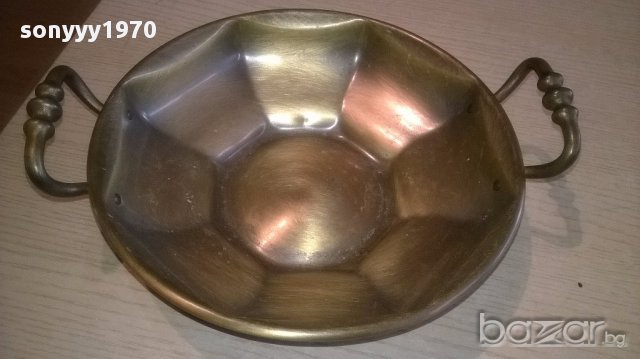 Ретро колекция-фруктиера мед/месинг 27х8см-внос швеицария, снимка 8 - Антикварни и старинни предмети - 17238651