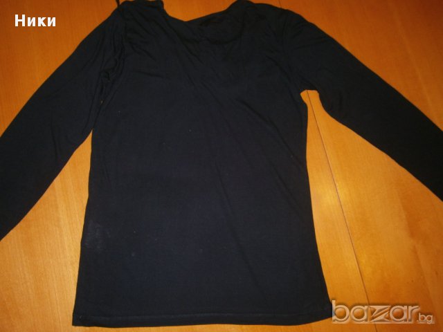 Дамска черна блуза с дълъг ръкав - М размер, снимка 3 - Блузи с дълъг ръкав и пуловери - 12419620
