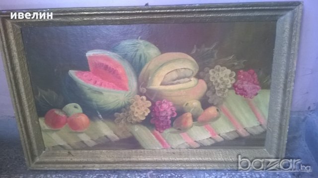 стара картина-натюрморт с плодове