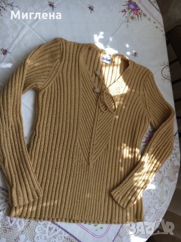 Пуловер цвят горчица, снимка 4 - Блузи с дълъг ръкав и пуловери - 25226708
