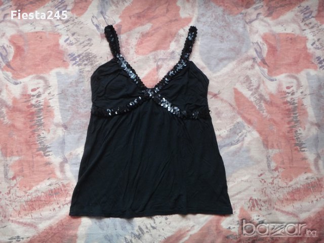 Черен потник с паети марка НМ, снимка 6 - Потници - 11044819